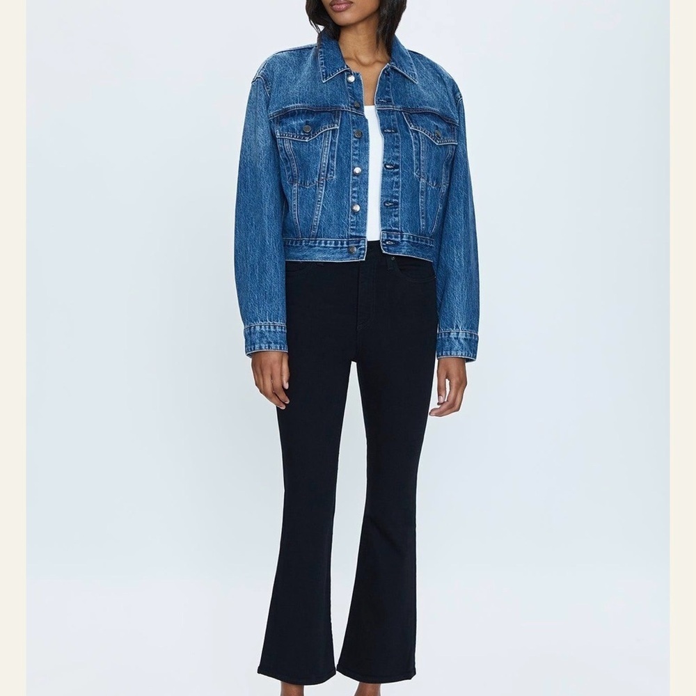 Pistola Women’s Size Small Tatum Cropped Denim Trucker Jacket – NWT’s.